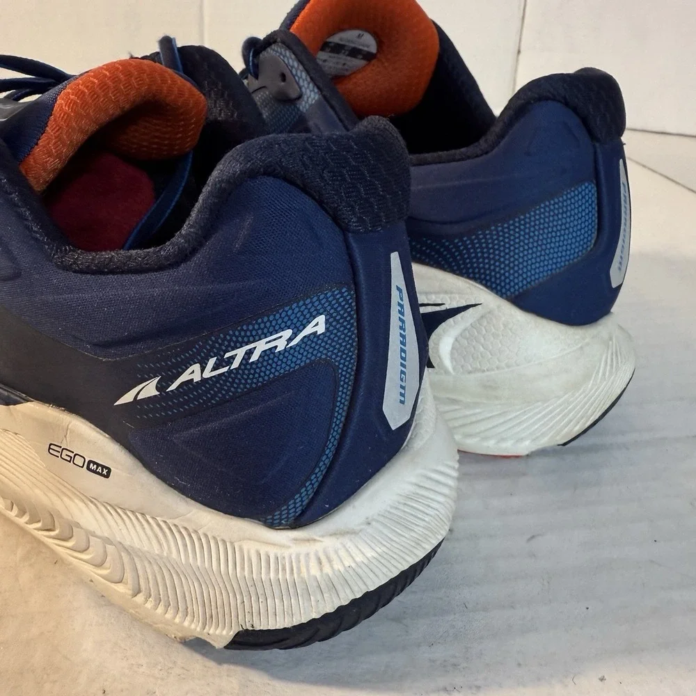Altra Paradigm 6 Mens 12 Running Shoes Blue White ALOA5471424‎ Fast Shipping